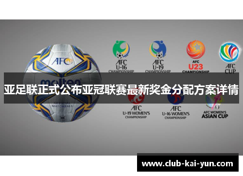 亚足联正式公布亚冠联赛最新奖金分配方案详情 亚足联正式公布亚冠联赛最新奖金分配方案详情